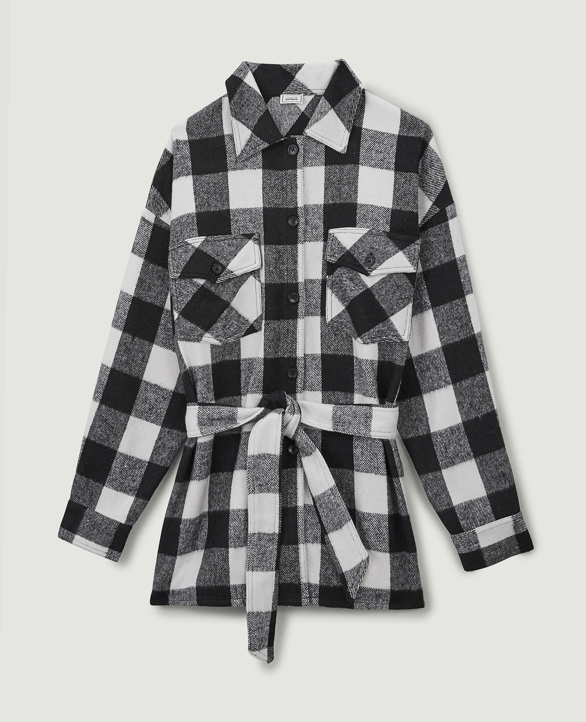 Surchemise avec ceinture à nouer - Noir