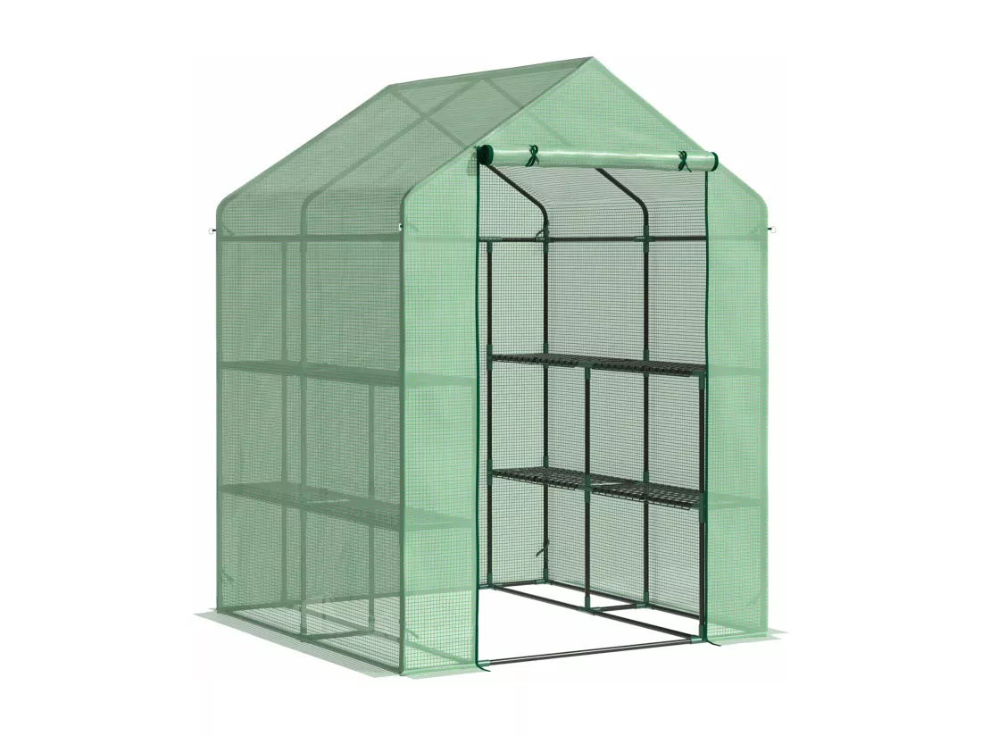 Le hangar à fleurs est en acier,d300cm×h100cm,vert