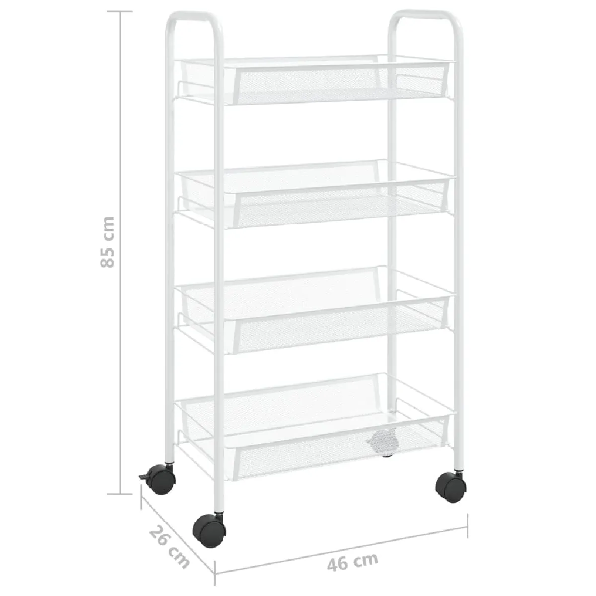 vidaXL Chariot de cuisine - Blanc