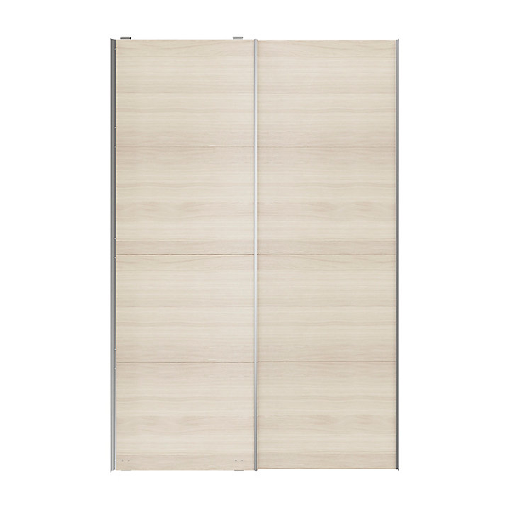 Portes de placard coulissantes 2 vantaux panneaux effet chêne GoodHome Atomia H. 225 x L. 150 x ép. 5,5 cm