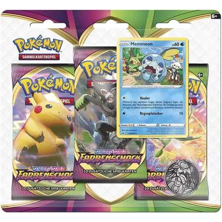 Pokemon Schwert und Schild Farbenschock 3er Pack, sortiert