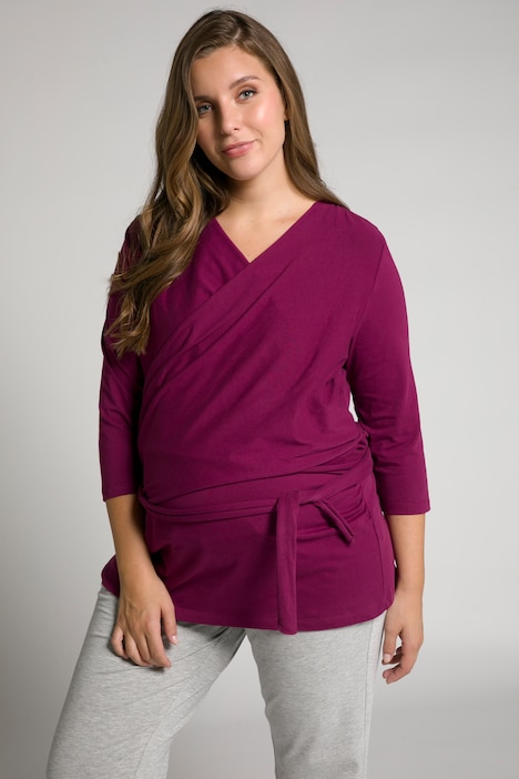 Bellieva-Wickelshirt, Skin to Skin, Rundhals, GOTS