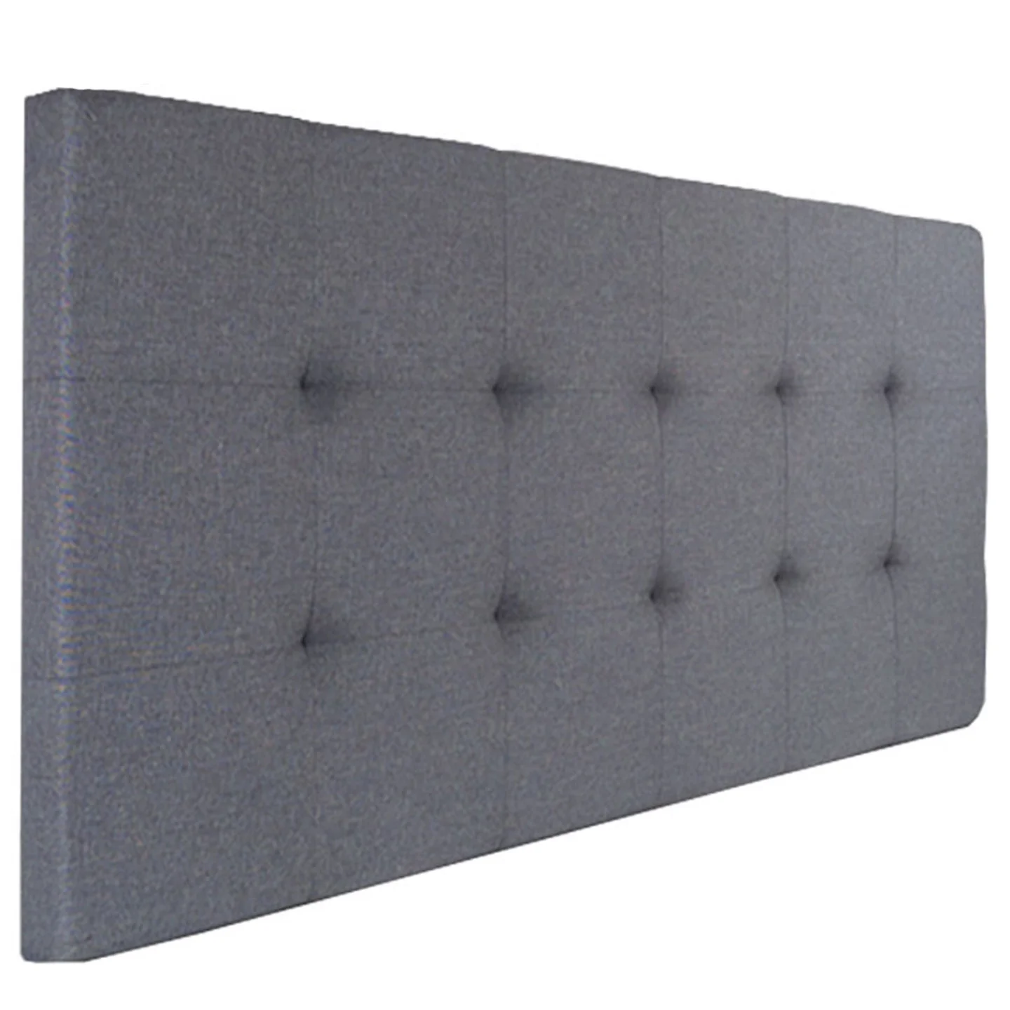 Tête de lit suspendue ELZA pour lit 140 et 160 cm capitonnée en tissu gris anthracite