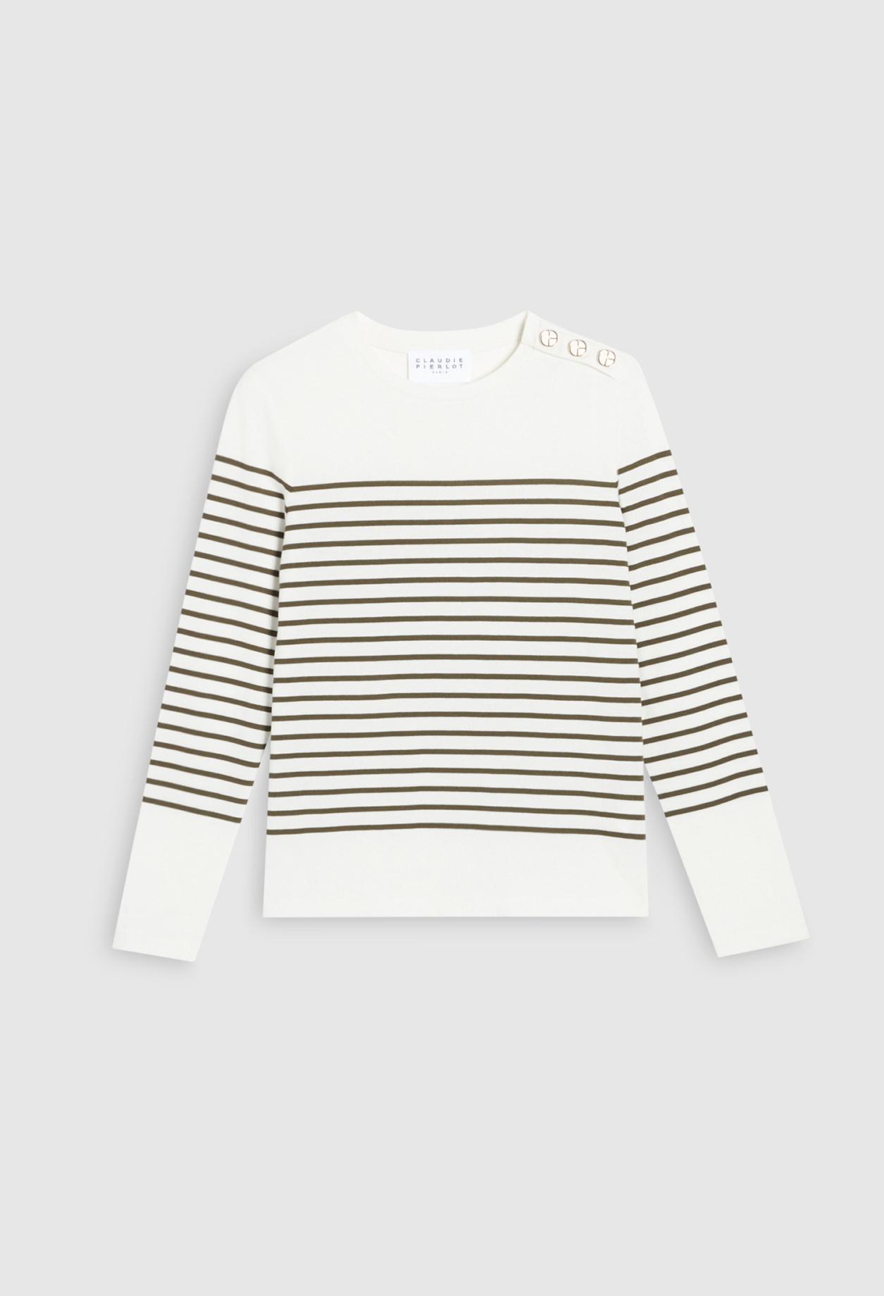 T-shirt marini&egrave;re &agrave; bouton
