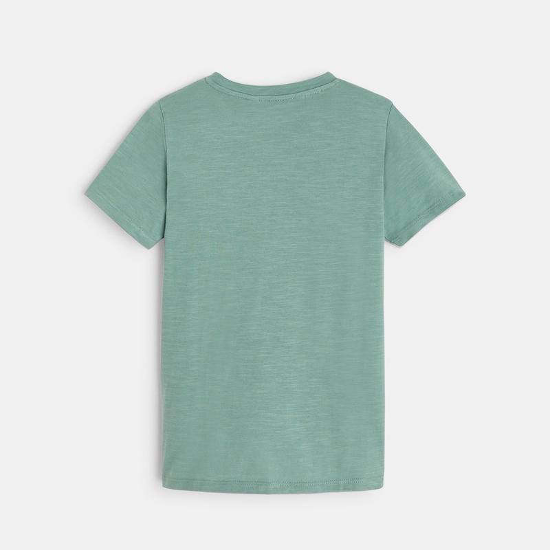 T-shirt tunisien uni vert garçon
