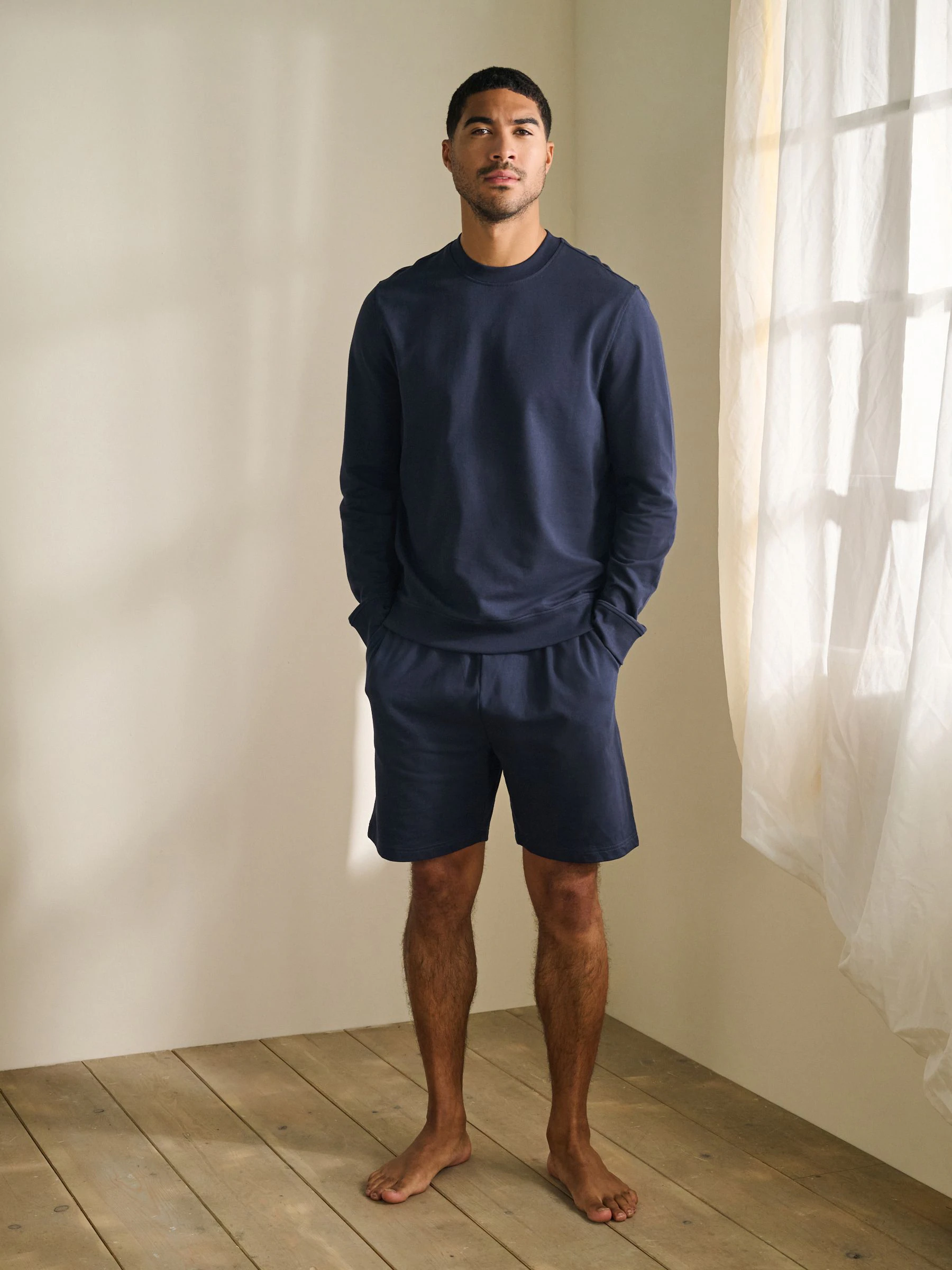 Marineblauw/antraciet - Lightweight Crew Neck Sweatshirts 2 Pack