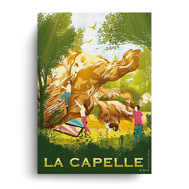LA CAPELLE AFFICHE A4 VINTAGE