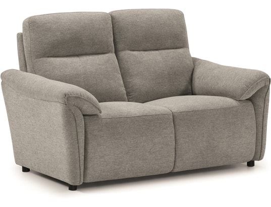 CONCEPT1 - Canapé tissu Barbados gris 3 places électrique + 2 places fixe