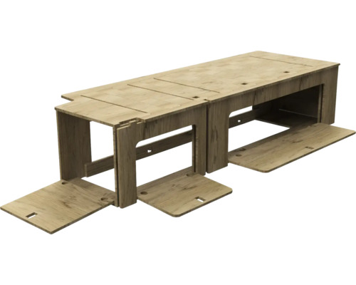 Buildify Campingbox Erik bedsysteem links in de lengte voor VW T5/T6 1900x1165x406 (LxBxH) (zonder montage- en bevestigingsmateriaal)