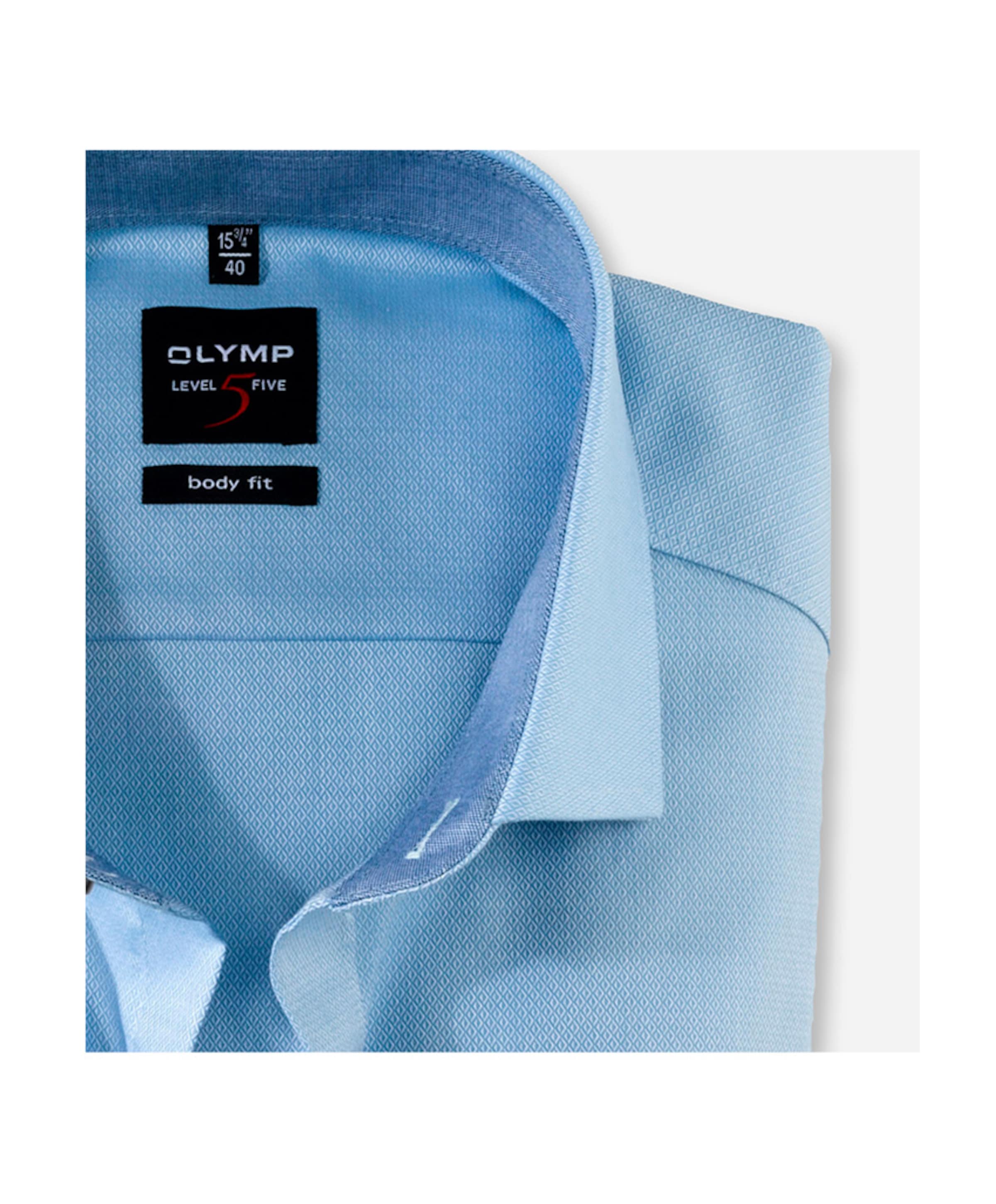 Olymp Level 5 Heren overhemd lange mouw blauw