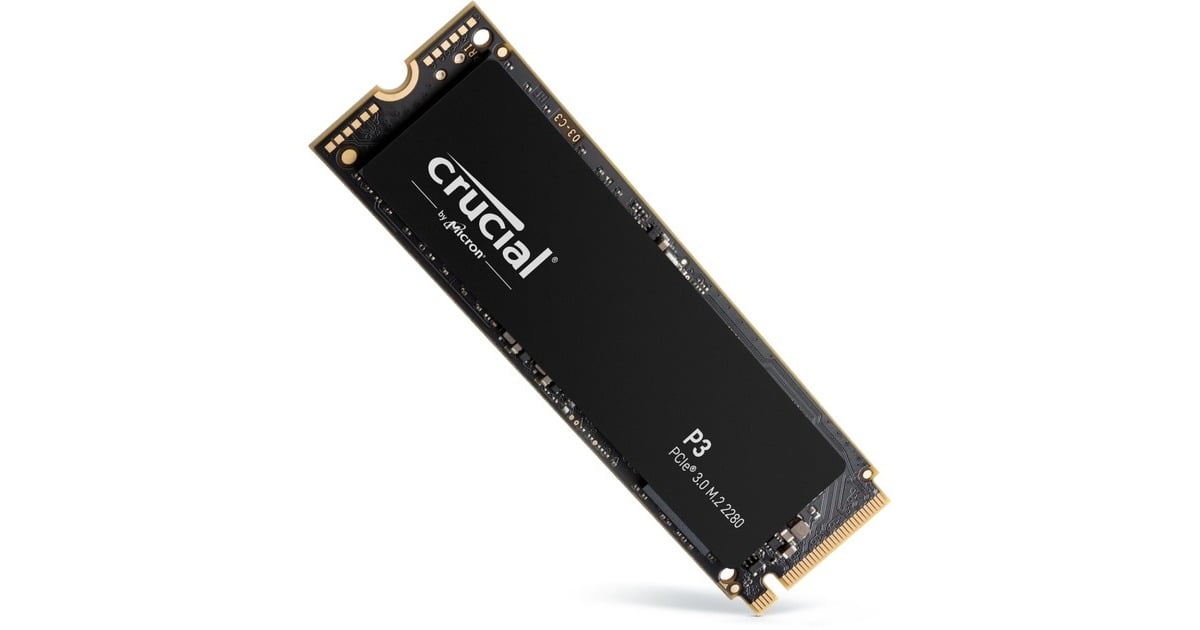 CrucialP3 2 TB SSD  (CT2000P3SSD8, PCIe 3.0 x4, NVMe, M.2 2280)