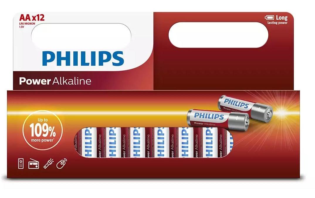 Batterie Power Alkaline AA , 12 StückAlkaline AA Batterie für Geräte mit hohem Stromverbrauch