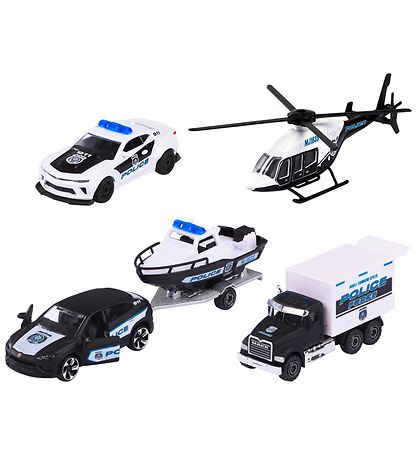 Majorette Toys - 5 Teile - Polizeifahrzeuge