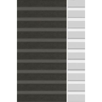 Dubbel plisségordijn Draaikiepraam kunststof of aluminium 8211 antraciet