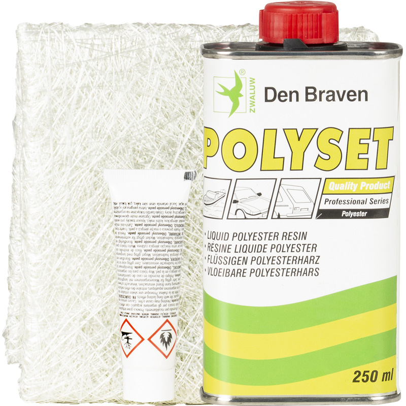 Zwaluw polyester reparatieset 300gr 63x37cm
