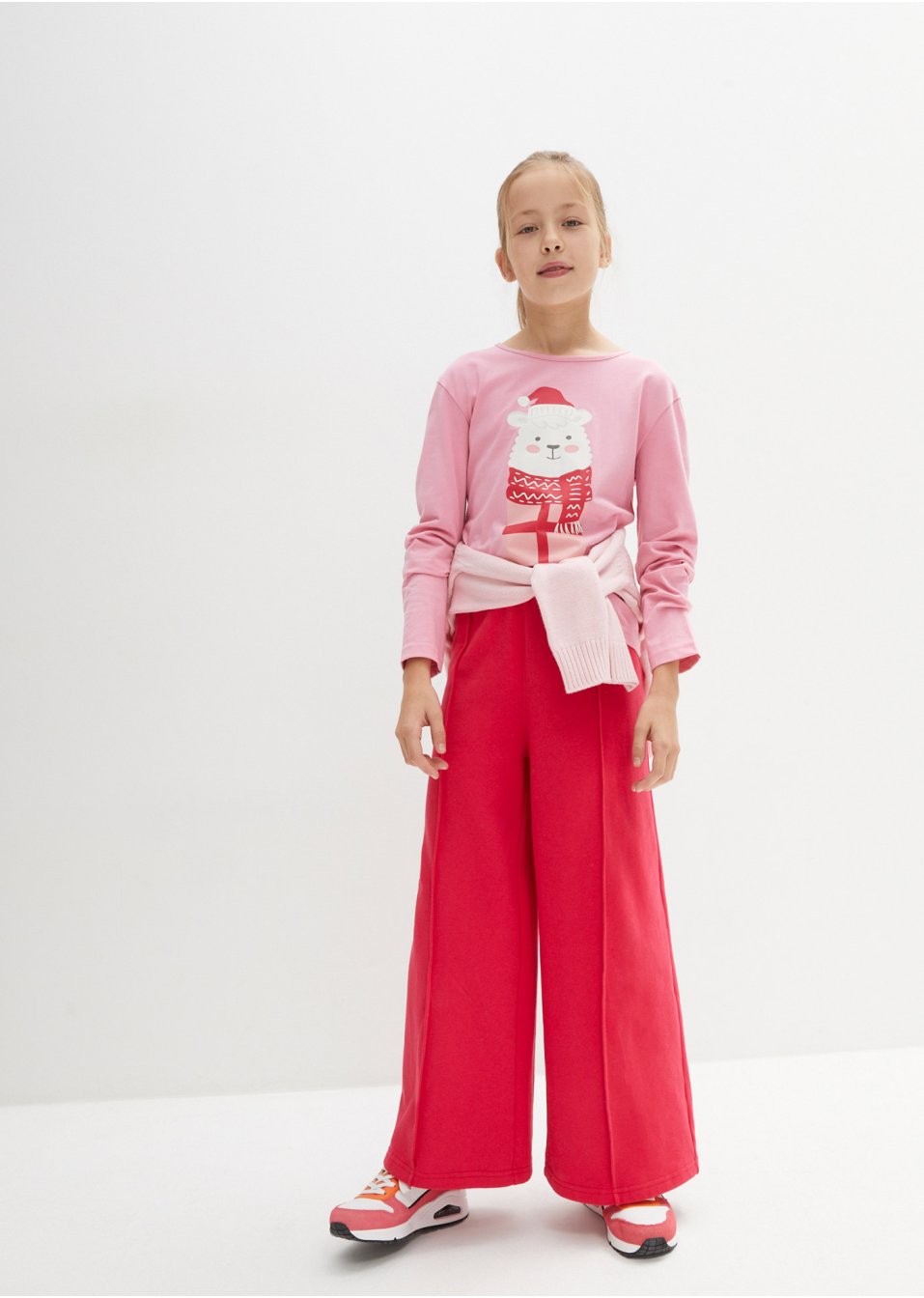 Lot de 2 T-shirts manches longues fille avec motif de Noël