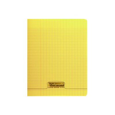 Calligraphe 8000 - Cahier polypro 17 x 22 cm - 96 pages - grands carreaux (Seyes) - jaune