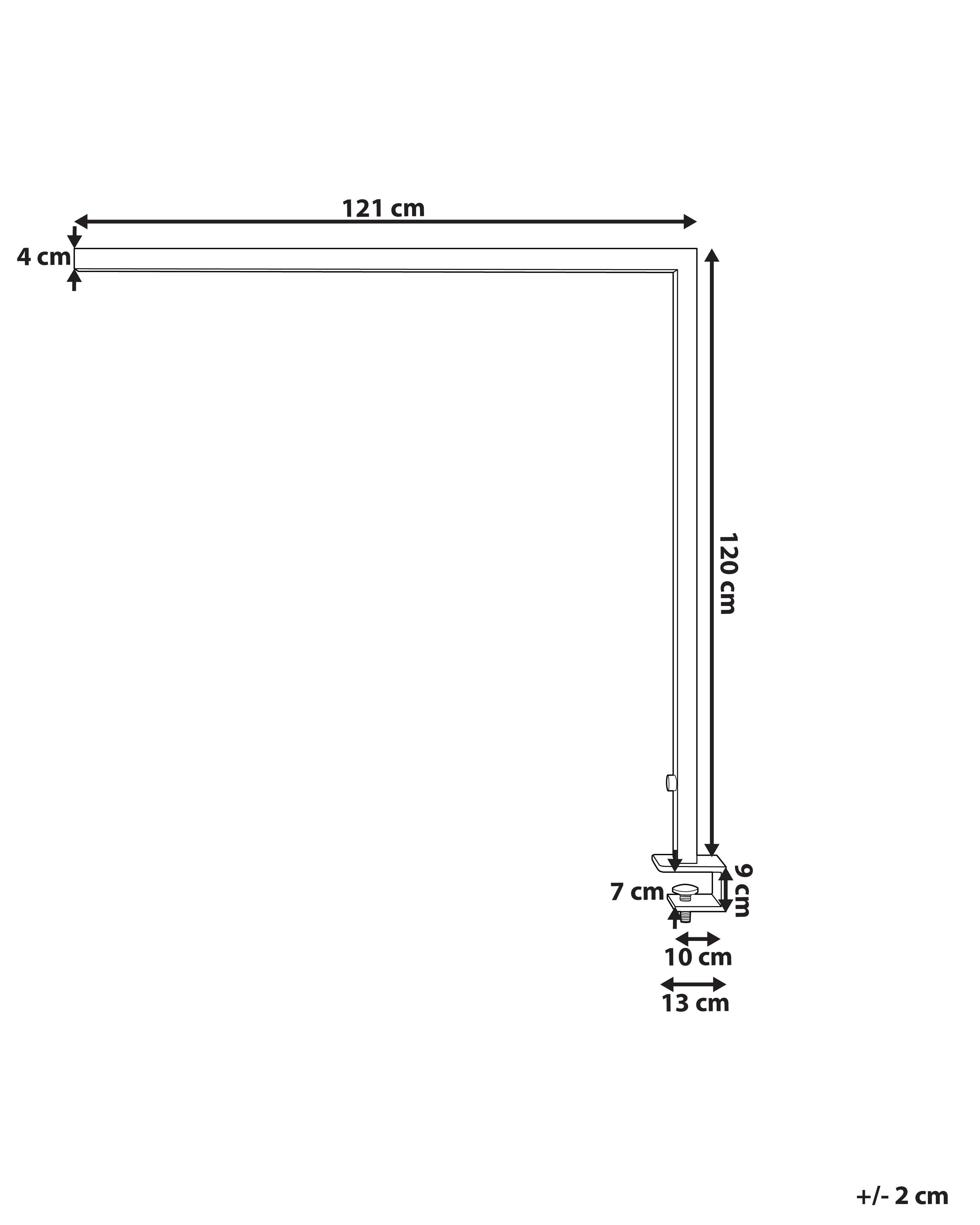LED vastklembare bureaulamp VOLANS met dimmer Metaal Wit