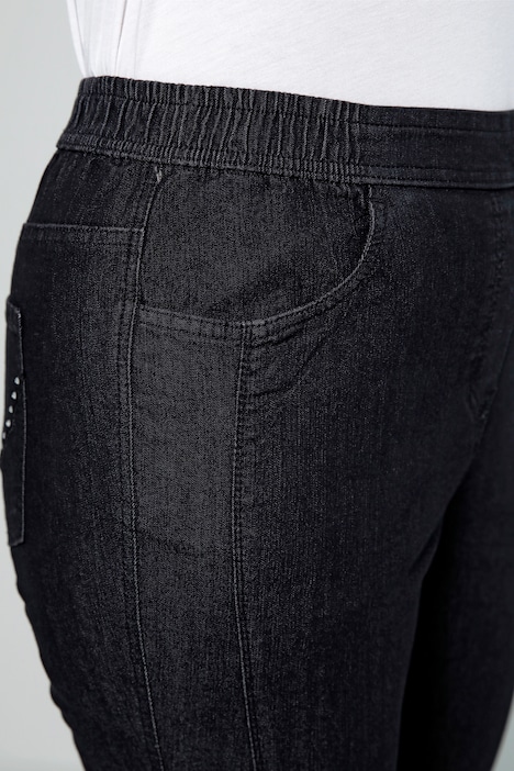 Jeans, Slim Fit, Ziernaht, 4-Pocket, Elastikbund