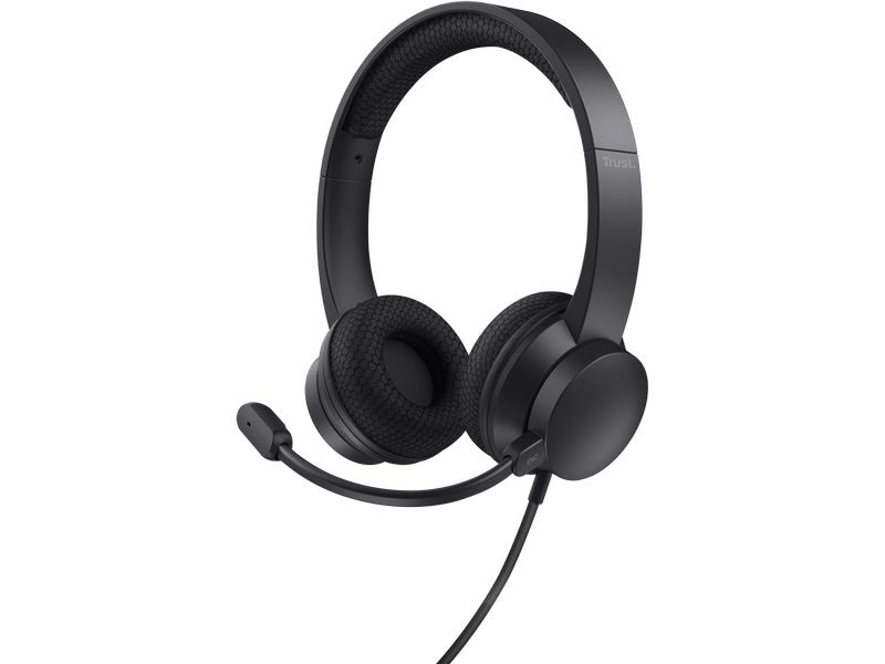 Trust Headset HS-260 Leichter On-Ear-USB-Kopfhörer für den PC mit Noise-Cancelling-Mikrofon und verstellbarem Kopfbügel