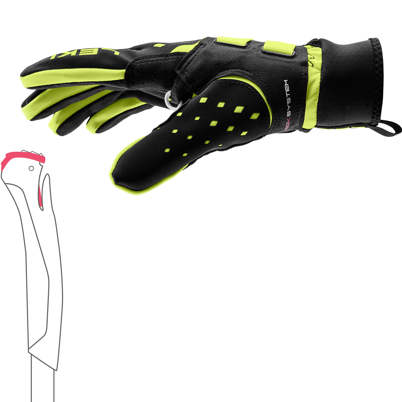 Leki Herren Handschuh Nordic RACE SHARK black/neon yellow | Leki | L | Brands | XSPO-Fashion