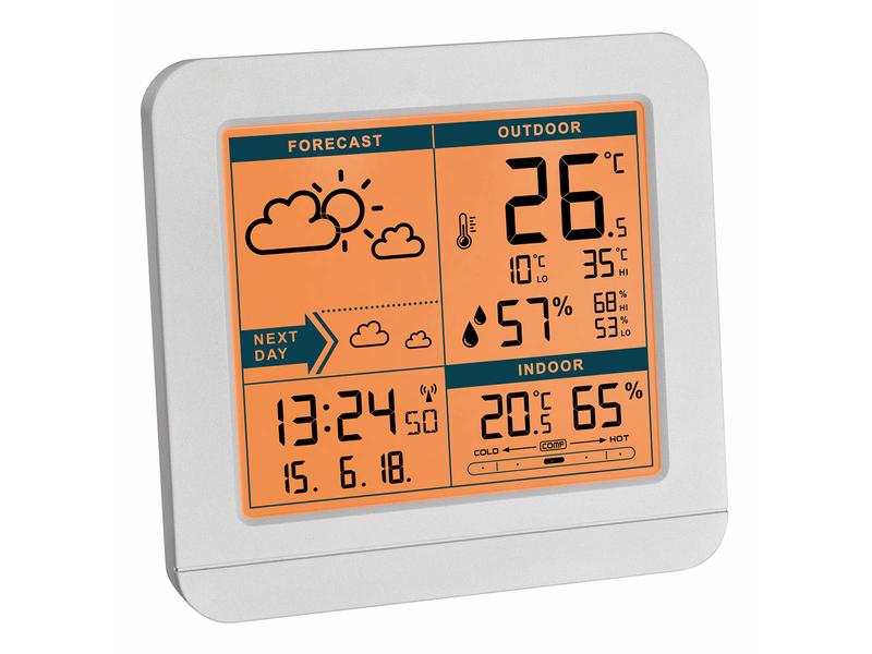 TFA Dostmann Wetterstation Sky Weiss Funk-Wetterstation