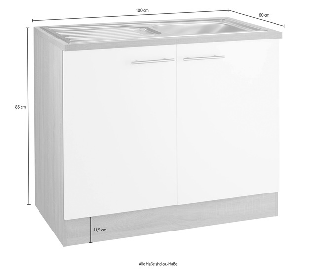 OPTIFIT Spülenschrank »Kalmar« , Breite 100 cm