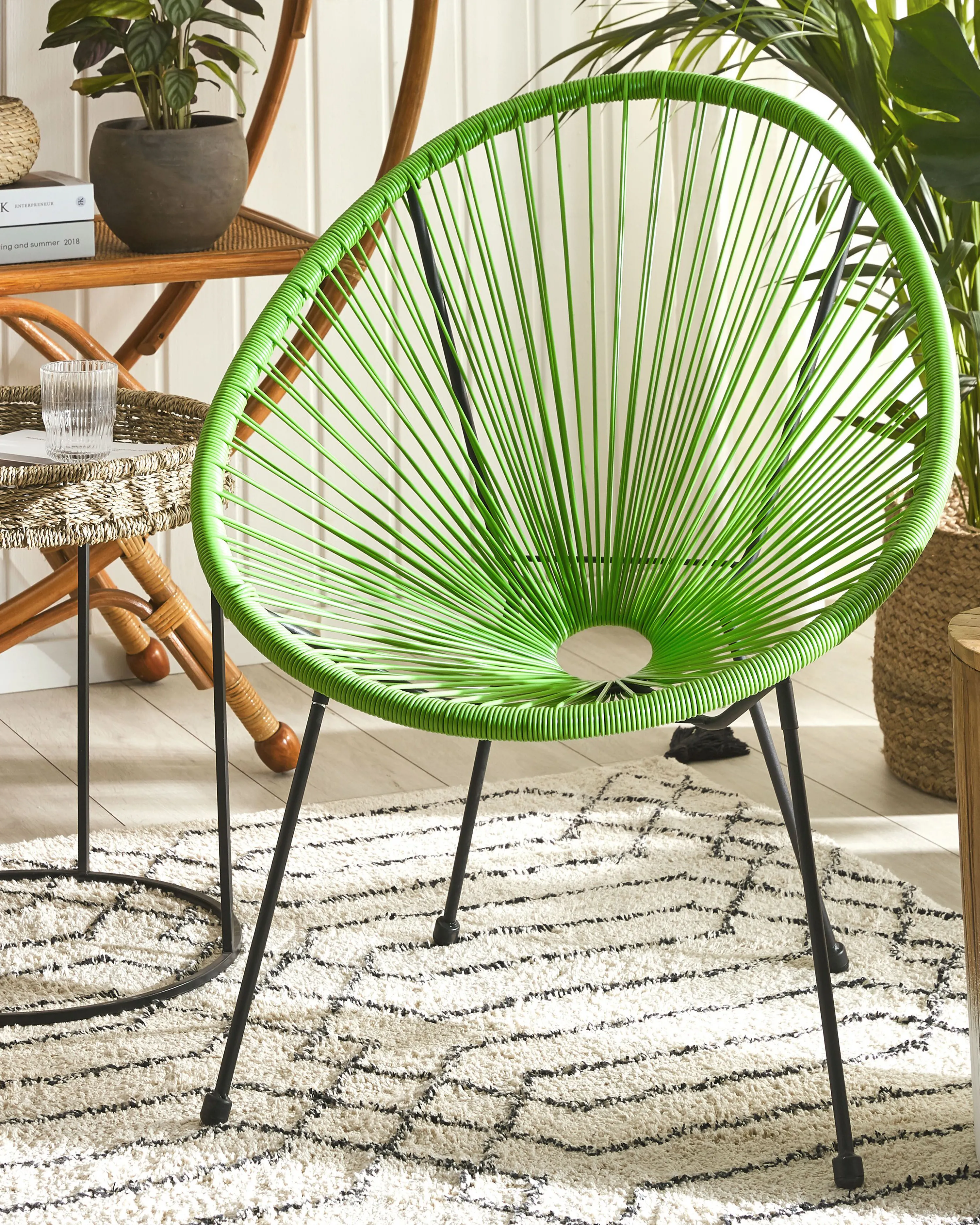 Tuinstoel ACAPULCO II PE rotan Groen