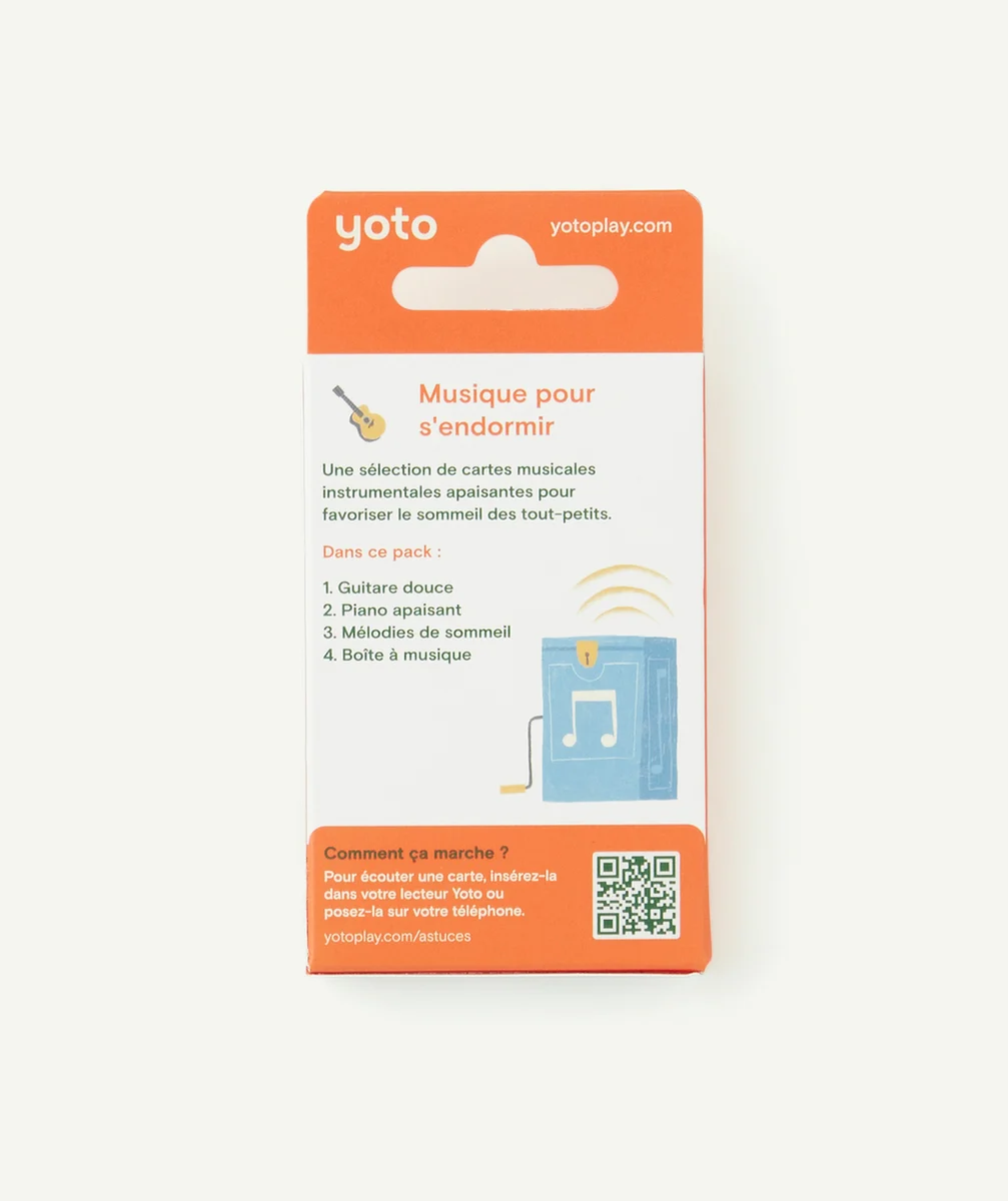 YOTOPACK DE 4 CARTES AUDIO MUSIQUE POUR S'ENDORMIR