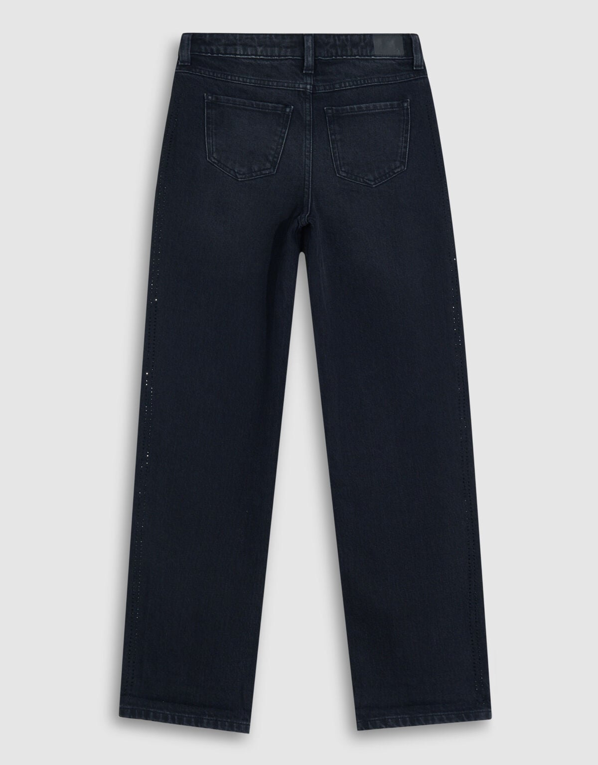 Strass Barrel Fit Jeans Zwart