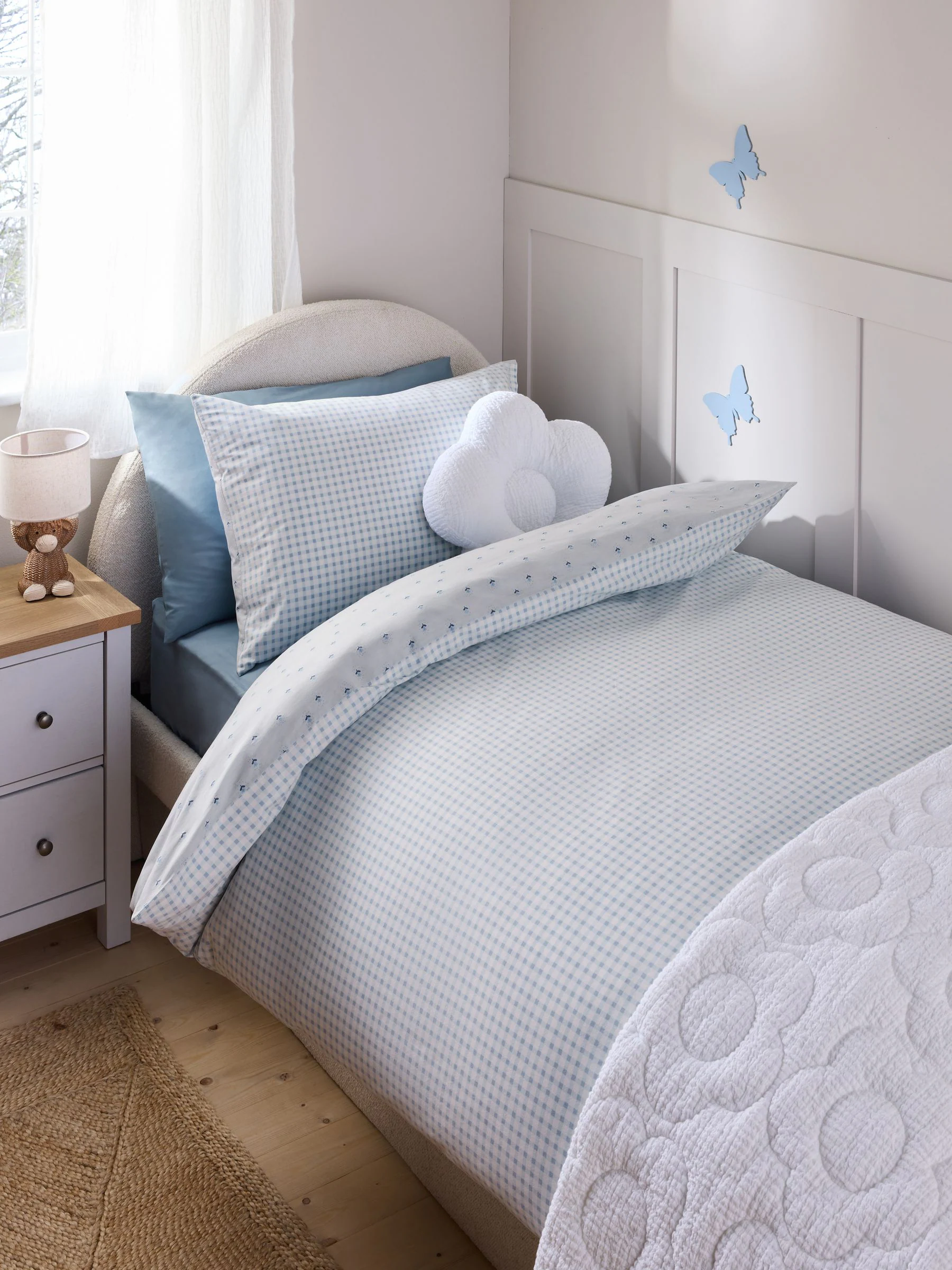 Superzachte 100% katoenen percale set van 200-draads dekbedovertrek en kussensloop