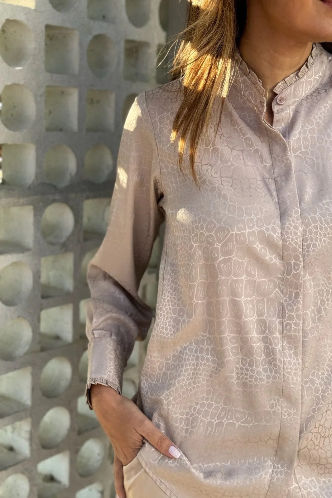Karmamia Trinity Shirt snake jacquard