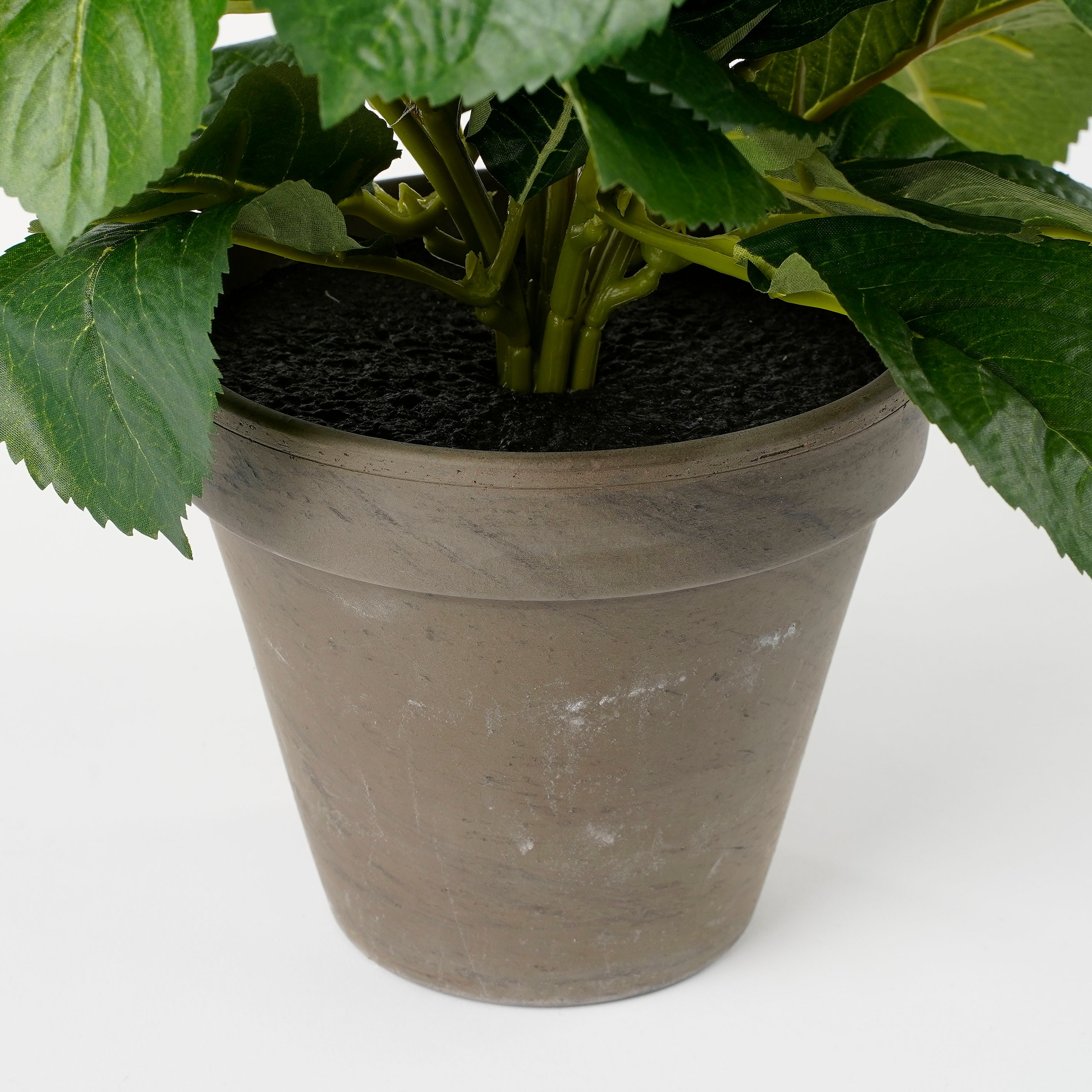 Mica decorations - hortensia artificielle vert en pot h45