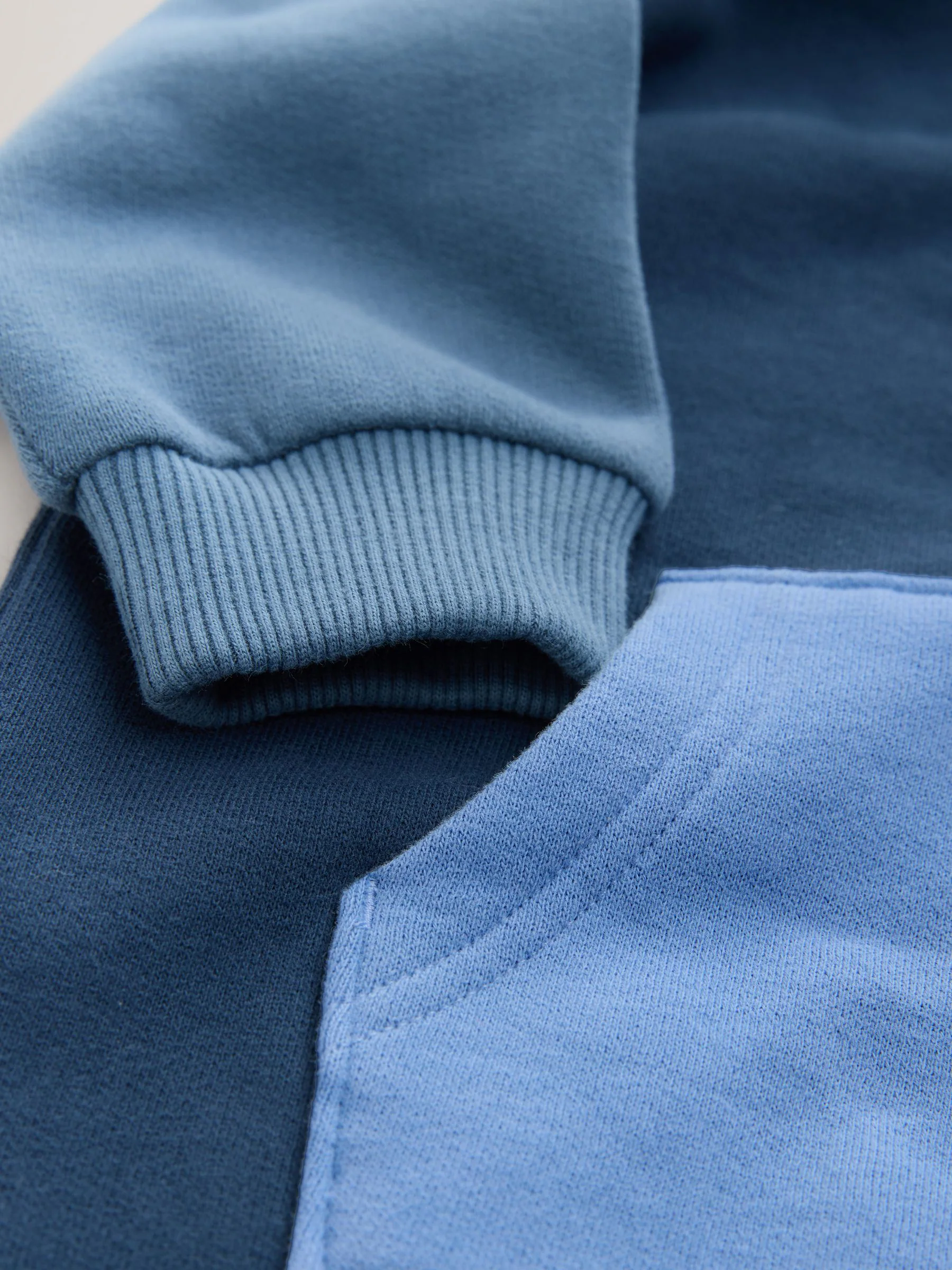 Blauw - Onesie met kleurvlakken (3mnd-7jr)