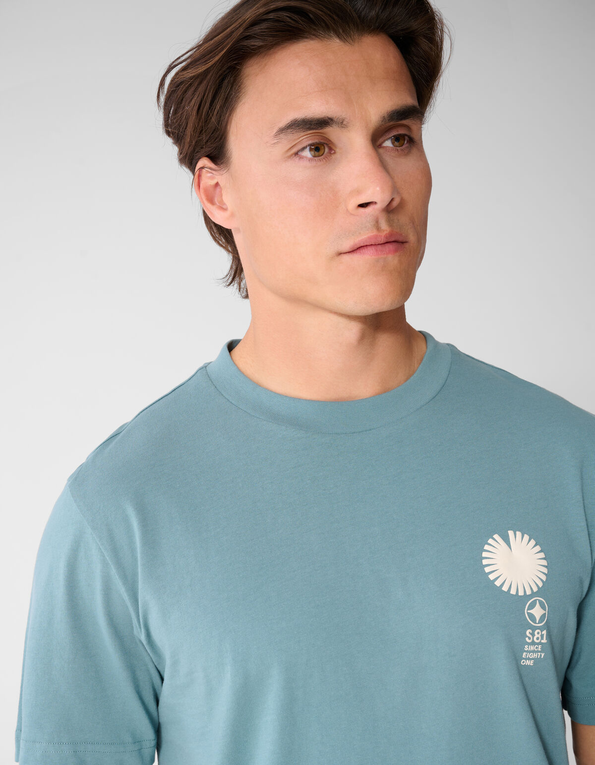 Radar Artwork T-shirt Lichtblauw