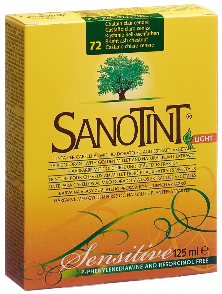 SANOTINT Sensitive Light Haarfarbe 72 kastanie hell-aschfarbe 1 Stk