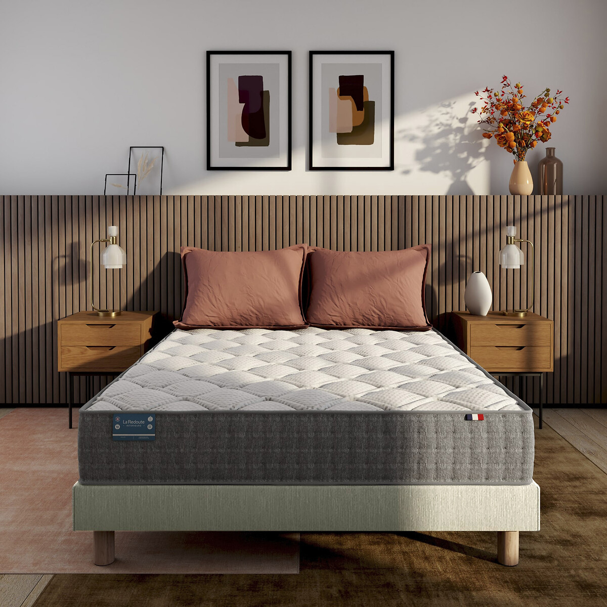 LA REDOUTE INTERIEURS<br>Colchão de látex 5 zonas Alt.20cm + conjunto base