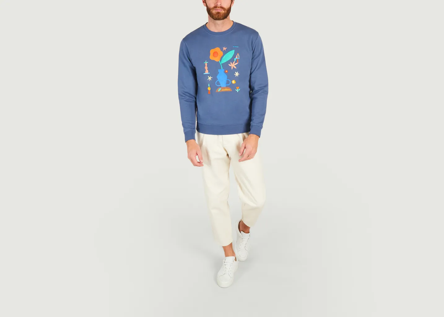 Sweatshirt motif fleuri Amphore Olow x Alizée Cayla Olow