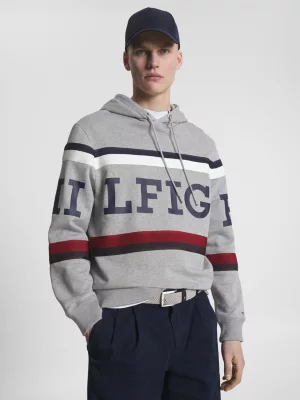 Moletom com capuz Global Stripe Hilfiger Monotype Logo