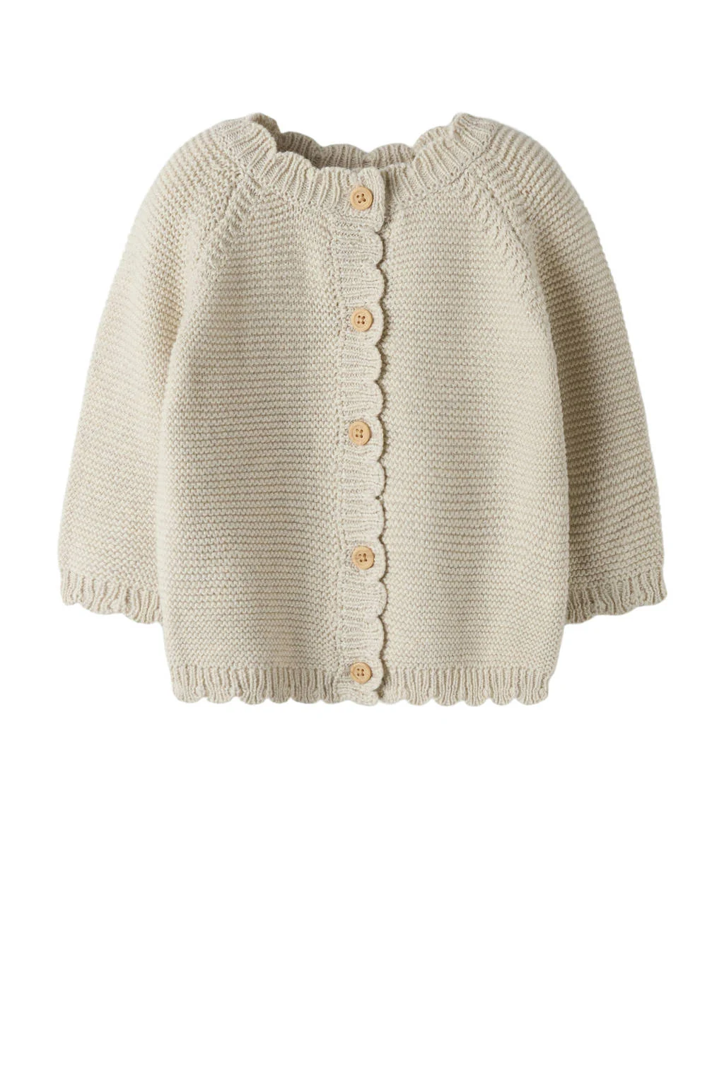 NAME IT BABY vest beige fijn gebreid
