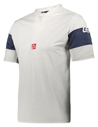 Maillot Manches Courtes Leatt MTB 1.0 Zip Gris Steel