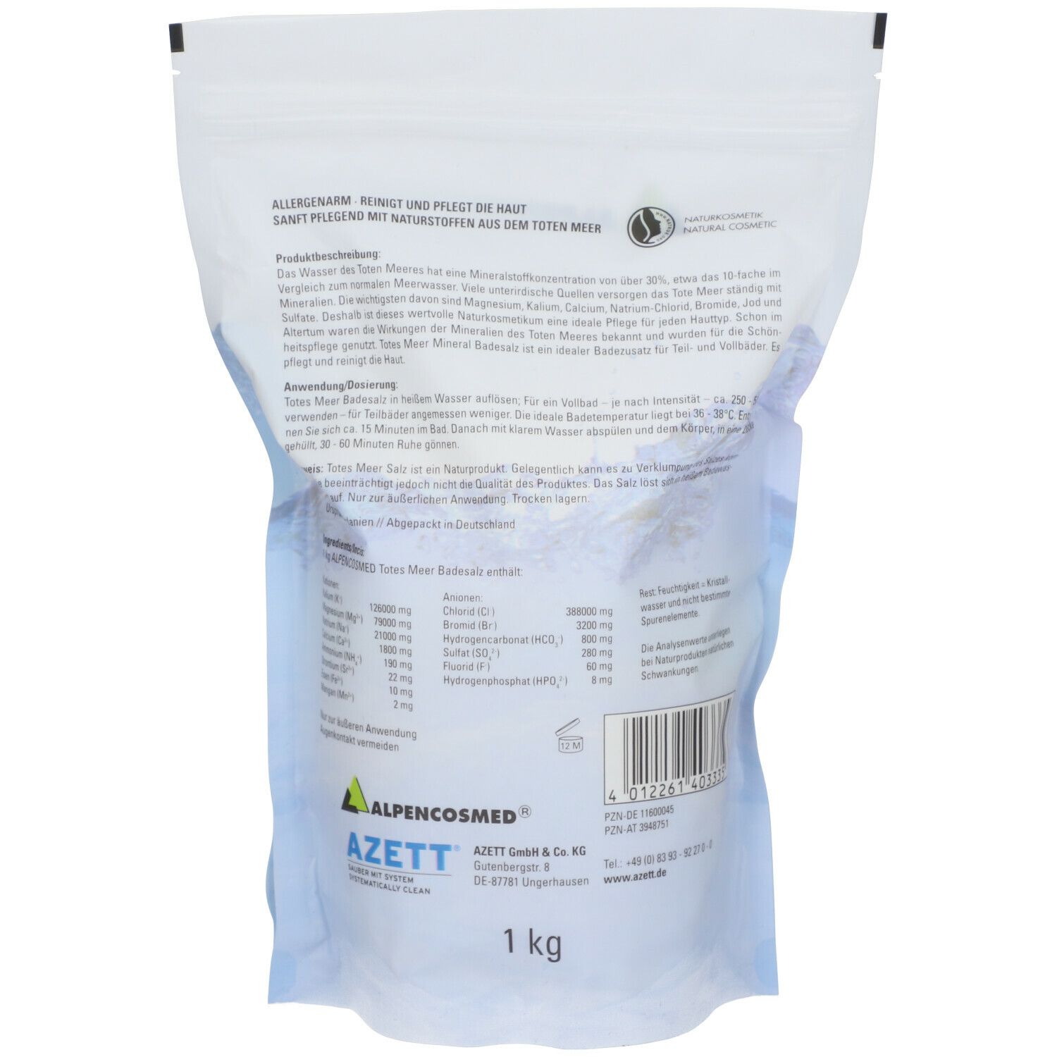 ALPENCOSMED® Totes Meer Mineral Badesalz