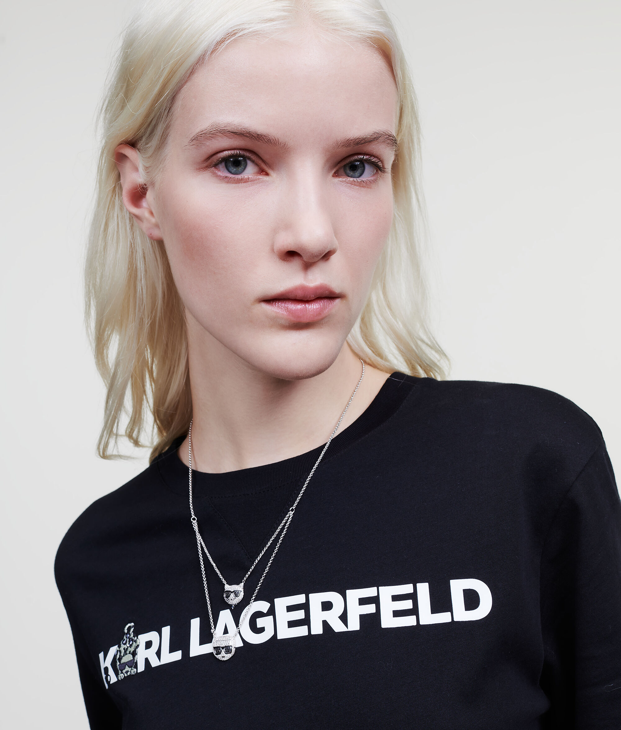 COLLIER K/IKONIK PAVÉ DOUBLE PENDENTIF