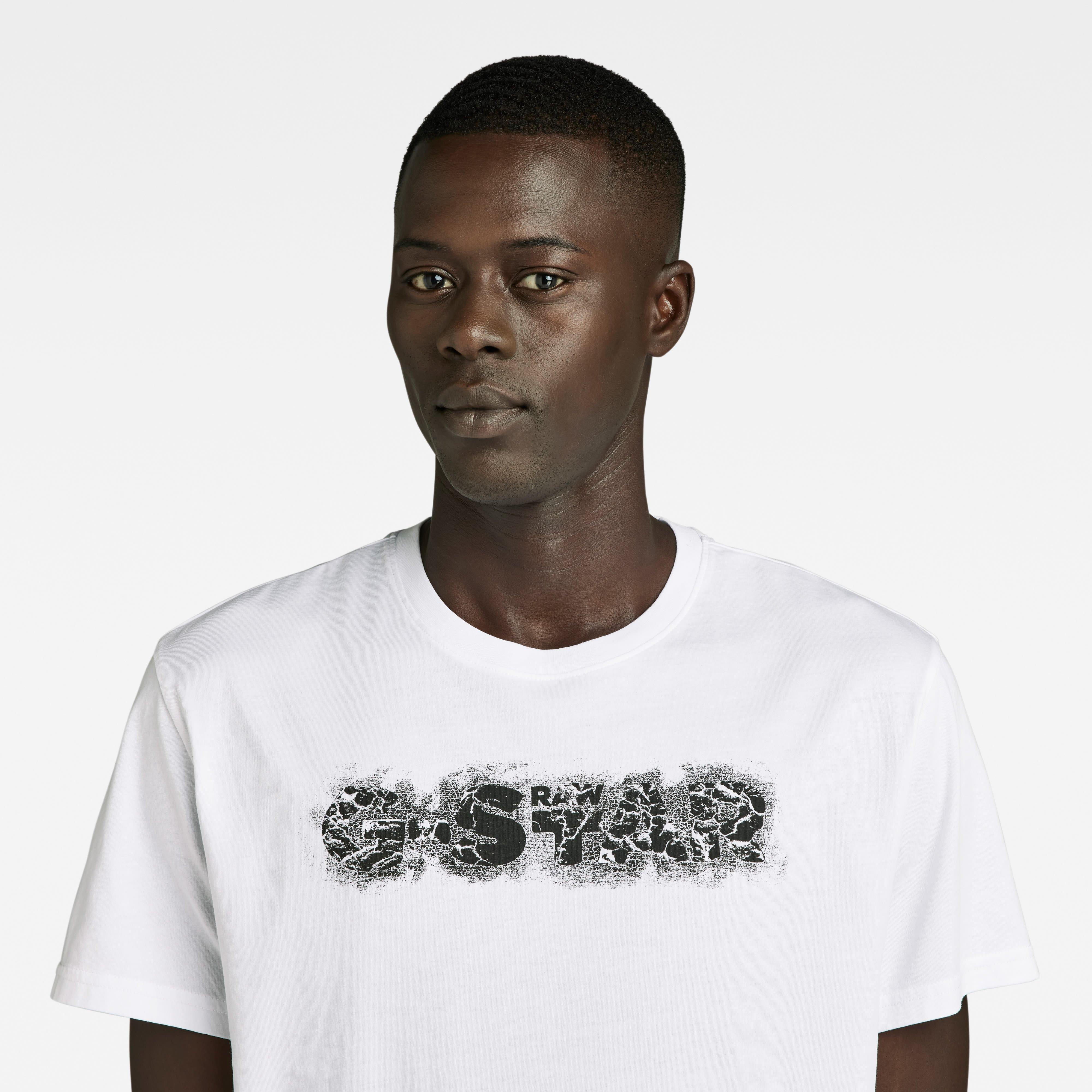 G Star Distressed Logo T Shirt