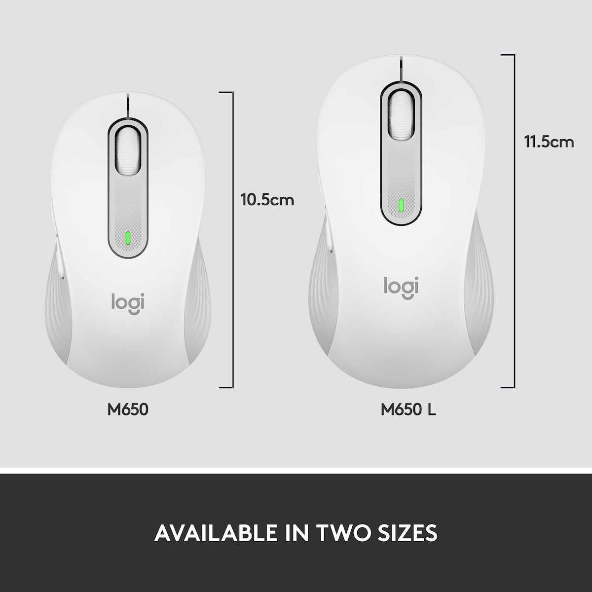 Logitech Signature M650 Wireless Mouse (hvit)