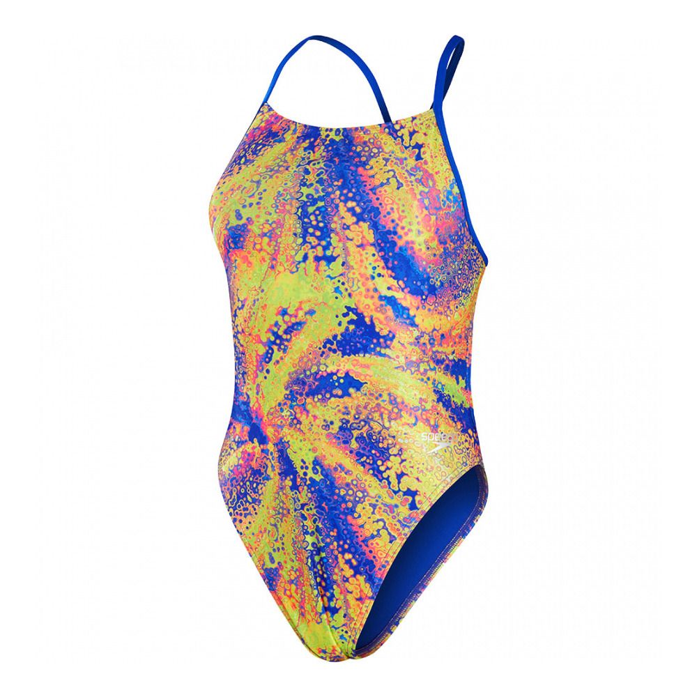 Speedo ECO+ ALLOV TIE-BACK - Maillot de bain 1 pièce Femme purple/yellow