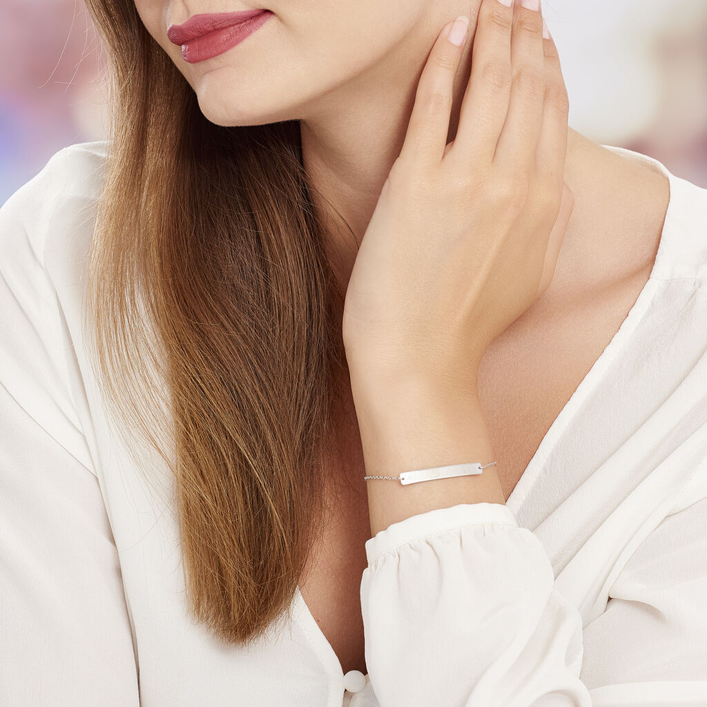 Bracelet Suzeanne Argent Blanc Oxyde De Zirconium