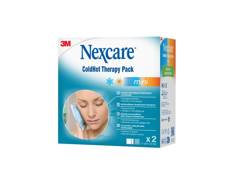 3M Nexcare Kompresse ColdHot Mini Gel 11 x 12 cm, 2 Stück Hot- und Coldpack zur Schmerzlinderung