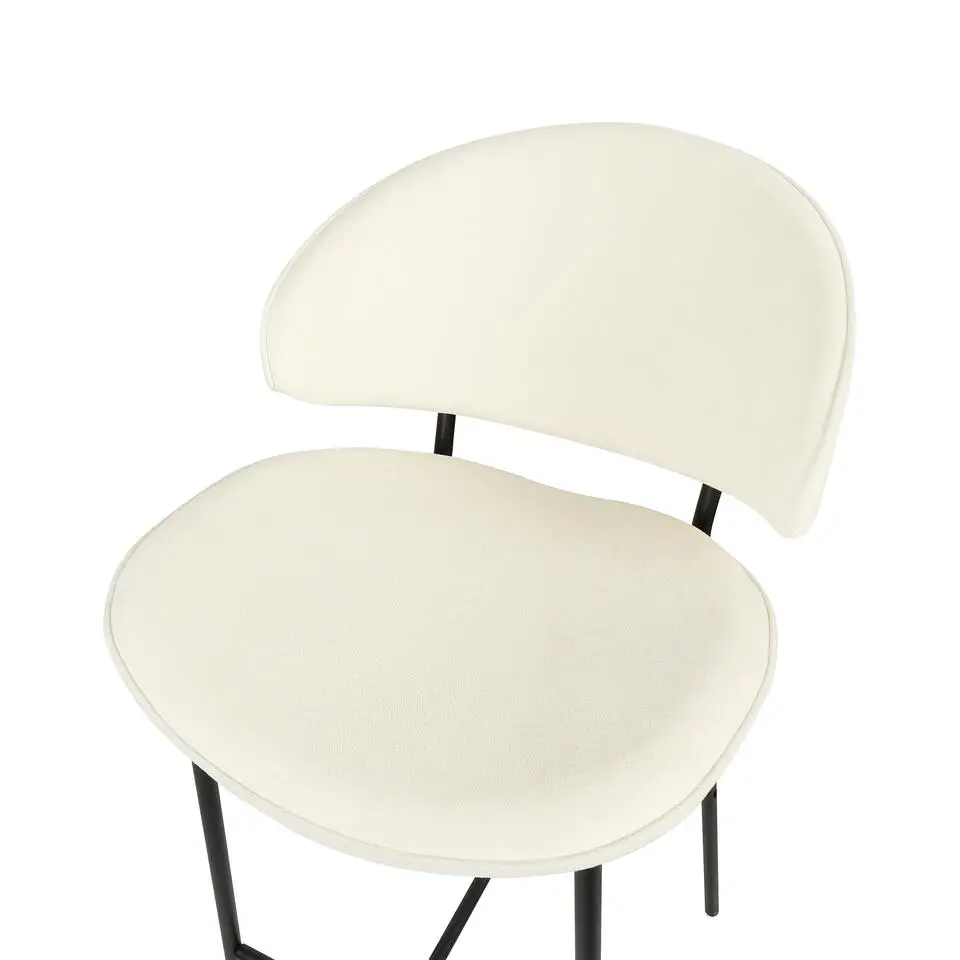 KIANA - Barkruk set van 2 - Crème - Polyester