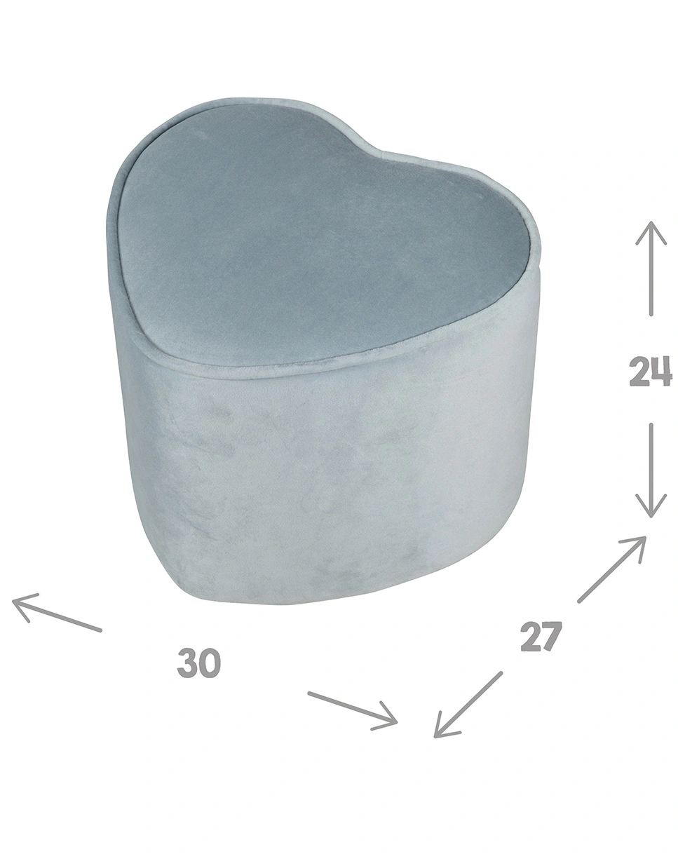 Kinderhocker Herzform LIL SOFA (Farbe: sky)